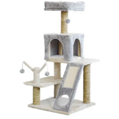 high quality large wooden scratch climbing tower fashion DIY deluxe foldable luxury sisal pet products cat tree